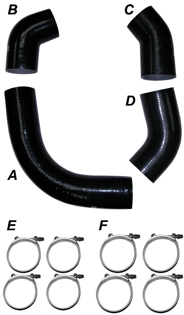 PPE Diesel 115910101 LB7 2001 Silicone Hose And Clamp Kit Black PPE Diesel