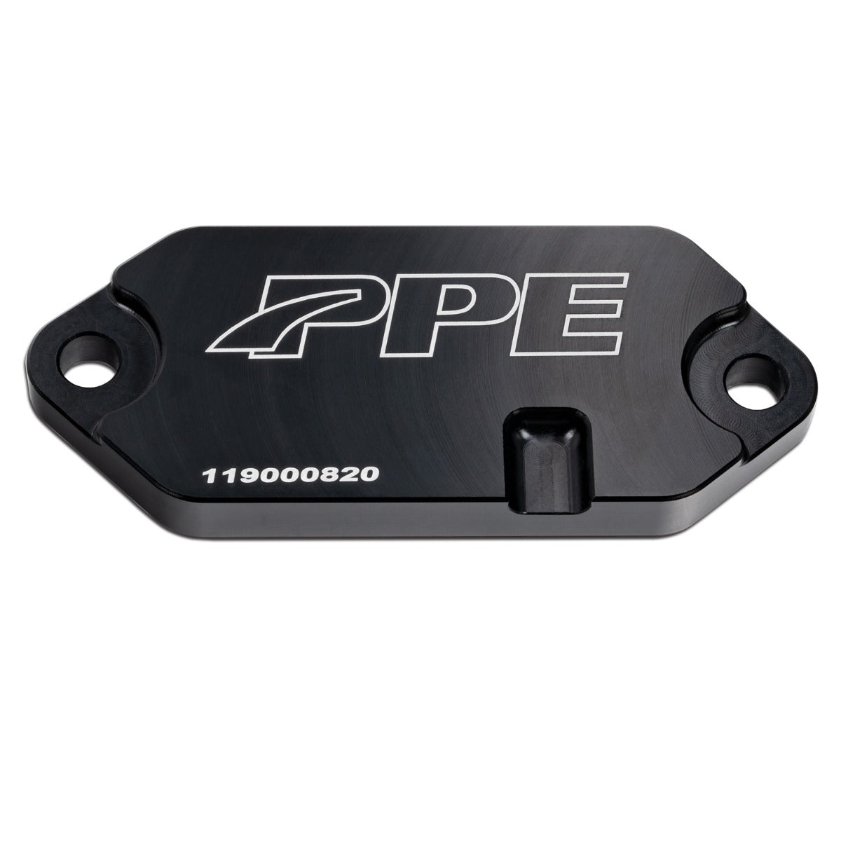 PPE Diesel 119000820 2001-2020 GM 6.6L Duramax Coolant Block-Off Plate - Billet Aluminum - Black