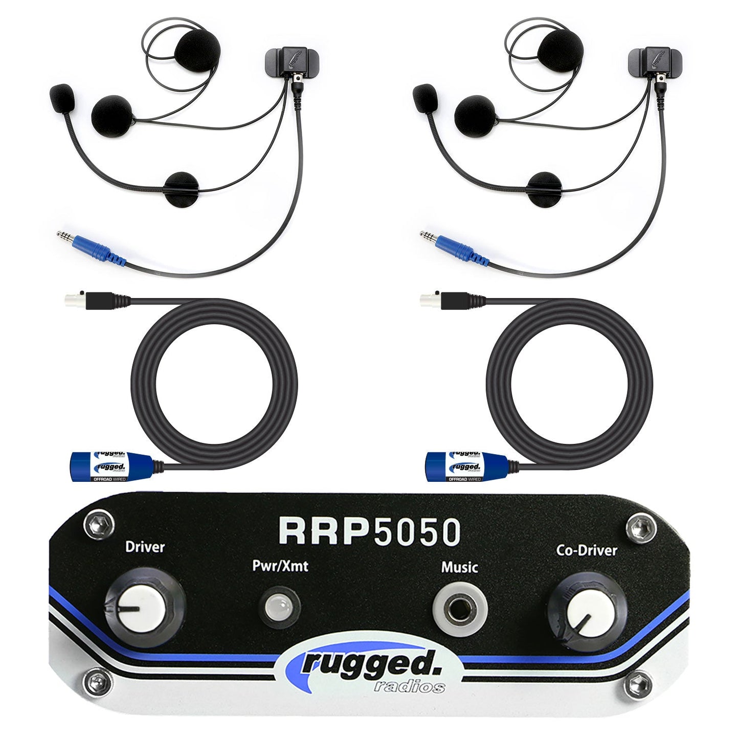 Rugged Radios 5050-2P-HK RRP5050 2 Person Helmet Kit System