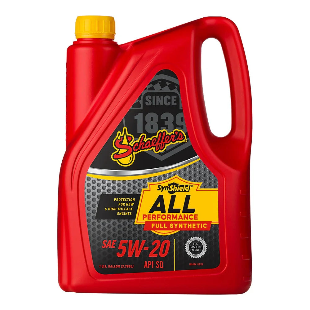 Schaeffer's 6520-006-1 SynShield® All Performance Full Synthetic 5W-20 Oil (Gallon)