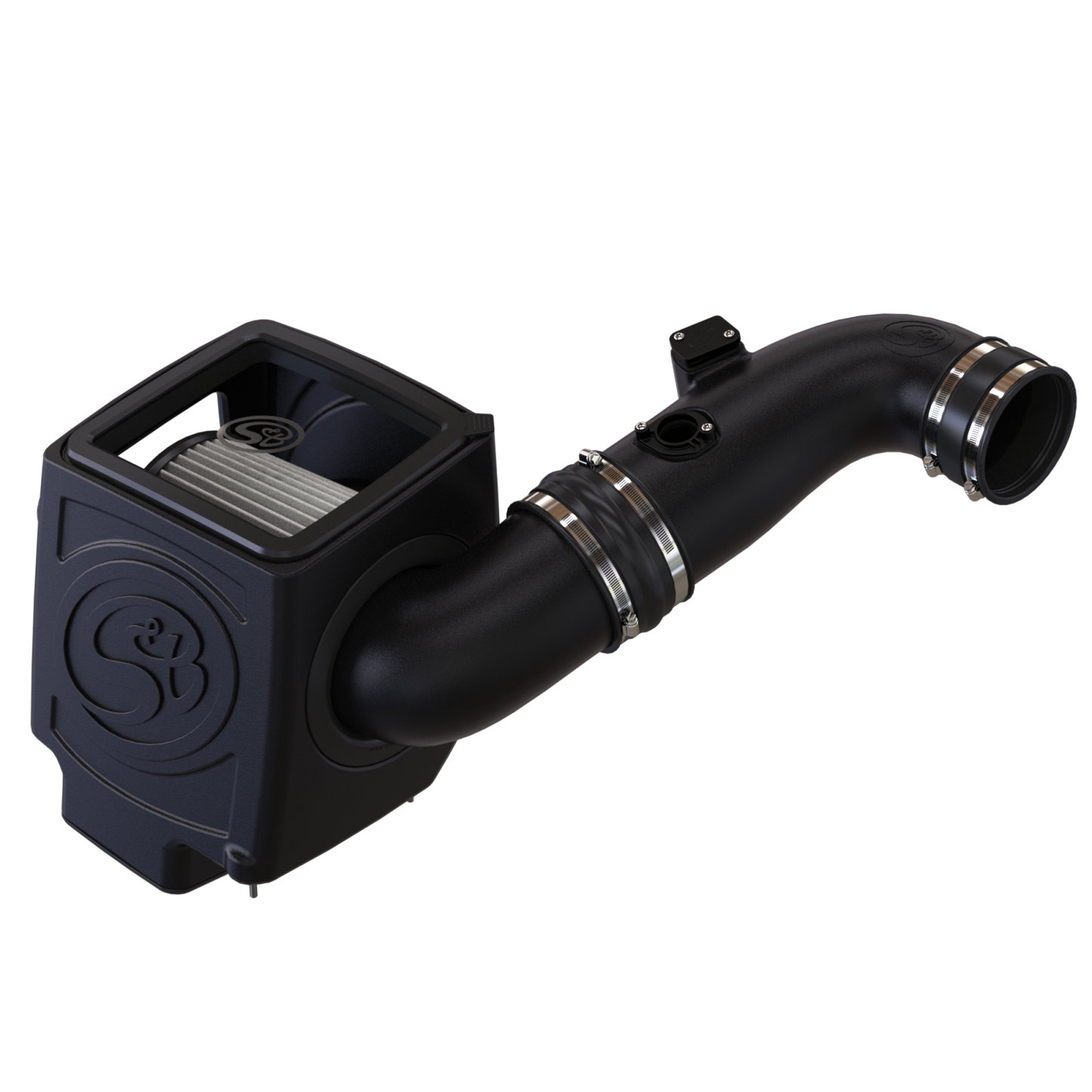 S&B Filters 75-5075-1D Cold Air Intake For 11-16 Chevrolet Silverado GMC Sierra V8-6.6L LML Duramax Dry Extendable White
