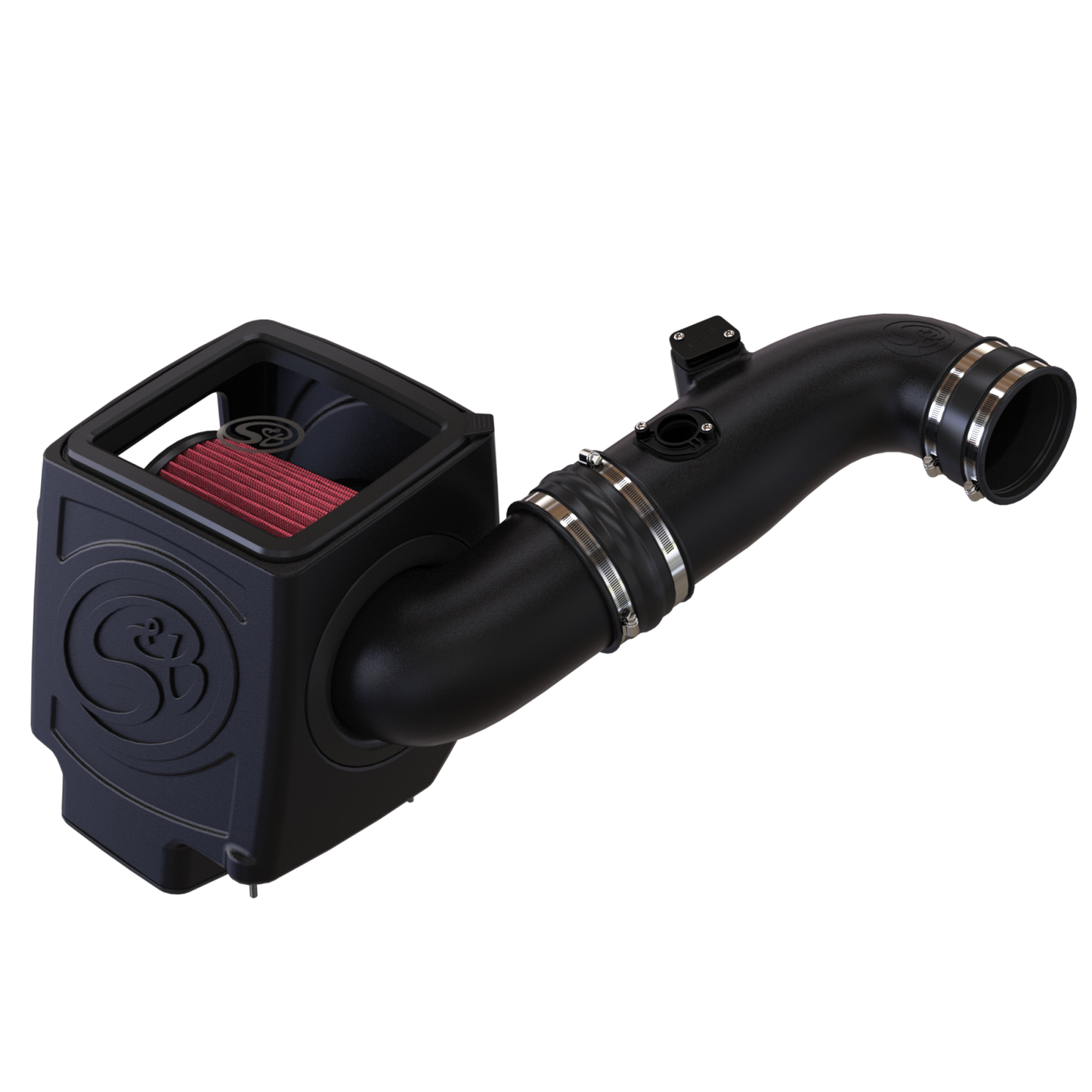 S&B Filters 75-5075-1 Cold Air Intake For 11-16 Chevrolet Silverado GMC Sierra V8-6.6L LML Duramax Cotton Cleanable Red
