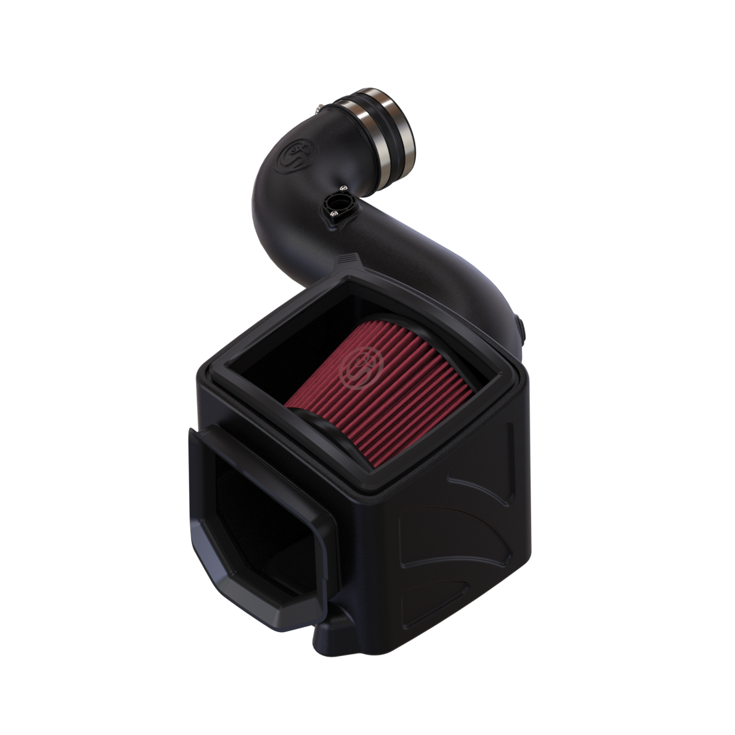 S&B Filters 75-5080 Cold Air Intake For 06-07 Chevrolet Silverado GMC Sierra V8-6.6L LLY-LBZ Duramax Cotton Cleanable Red