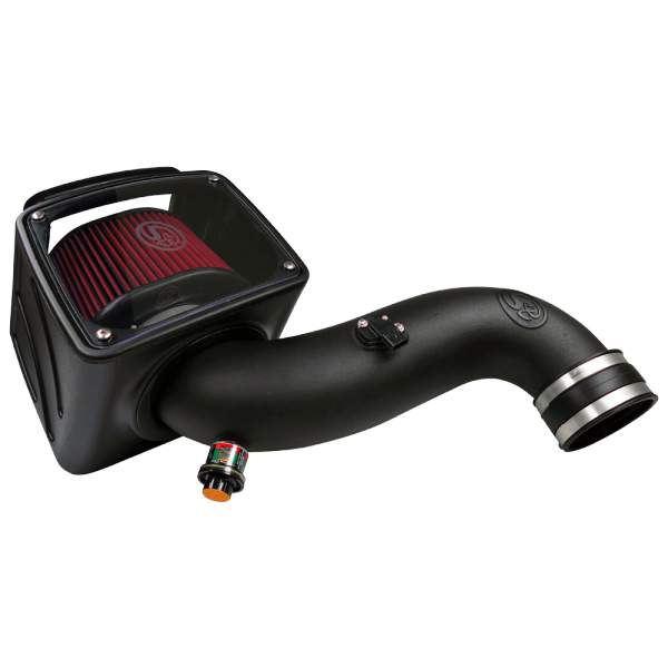S&B Filters 75-5091 Cold Air Intake For 07-10 Chevrolet Silverado GMC Sierra V8-6.6L LMM Duramax Cotton Cleanable Red