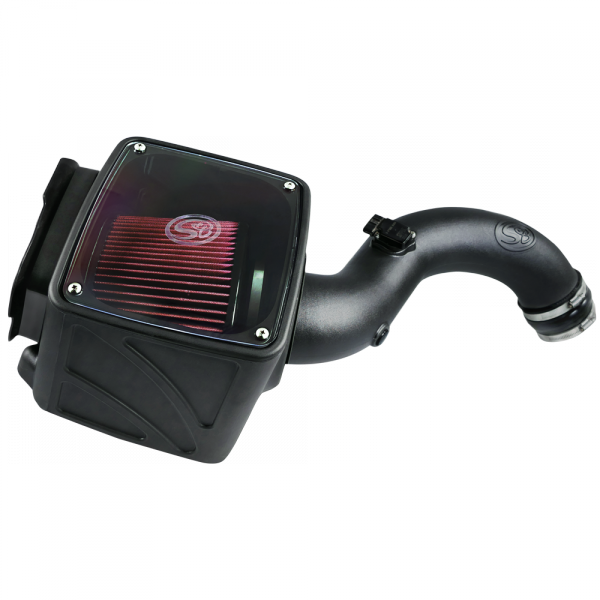 S&B Filters 75-5101 Cold Air Intake For 01-04 Chevrolet Silverado GMC Sierra V8-6.6L LB7 Duramax Cotton Cleanable Red