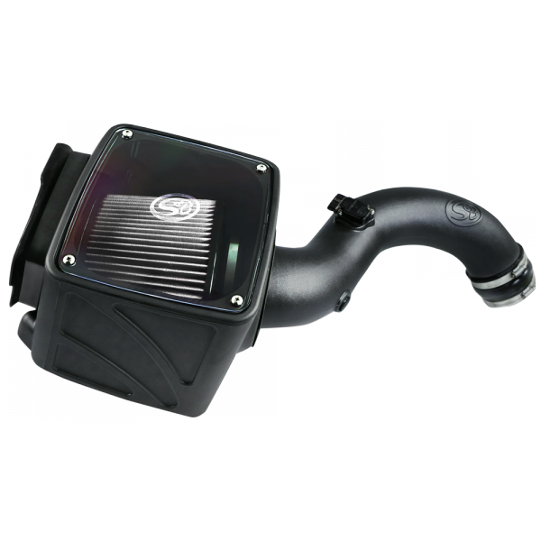 S&B Filters 75-5101D Cold Air Intake For 01-04 Chevrolet Silverado GMC Sierra V8-6.6L LB7 Duramax Dry Extendable White