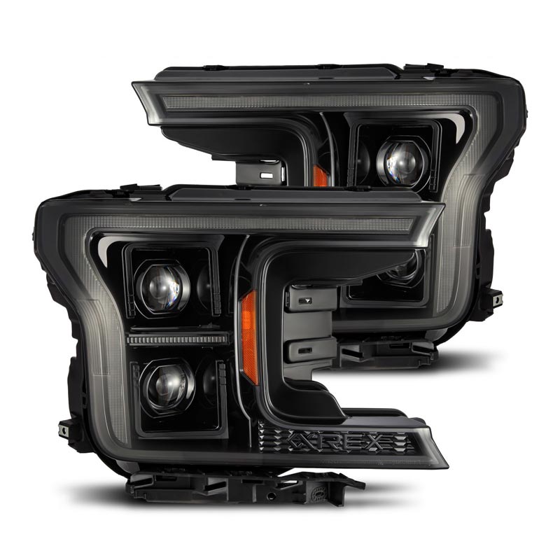 AlphaRex 880251 LUXX-Series Alpha-Black LED Projector Headlights