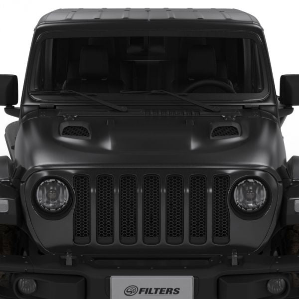 S&B Filters AS-1015 Jeep Air Hood Scoops for 18-22 Wrangler JL Rubicon 2.0L, 3.6L, 20-22 Jeep Gladiator 3.6L Scoops Only Kit
