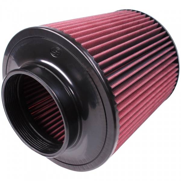 S&B Filters CR-90028 Air Filter for Competitor Intakes AFE XX-90028 Oiled Cotton Cleanable Red