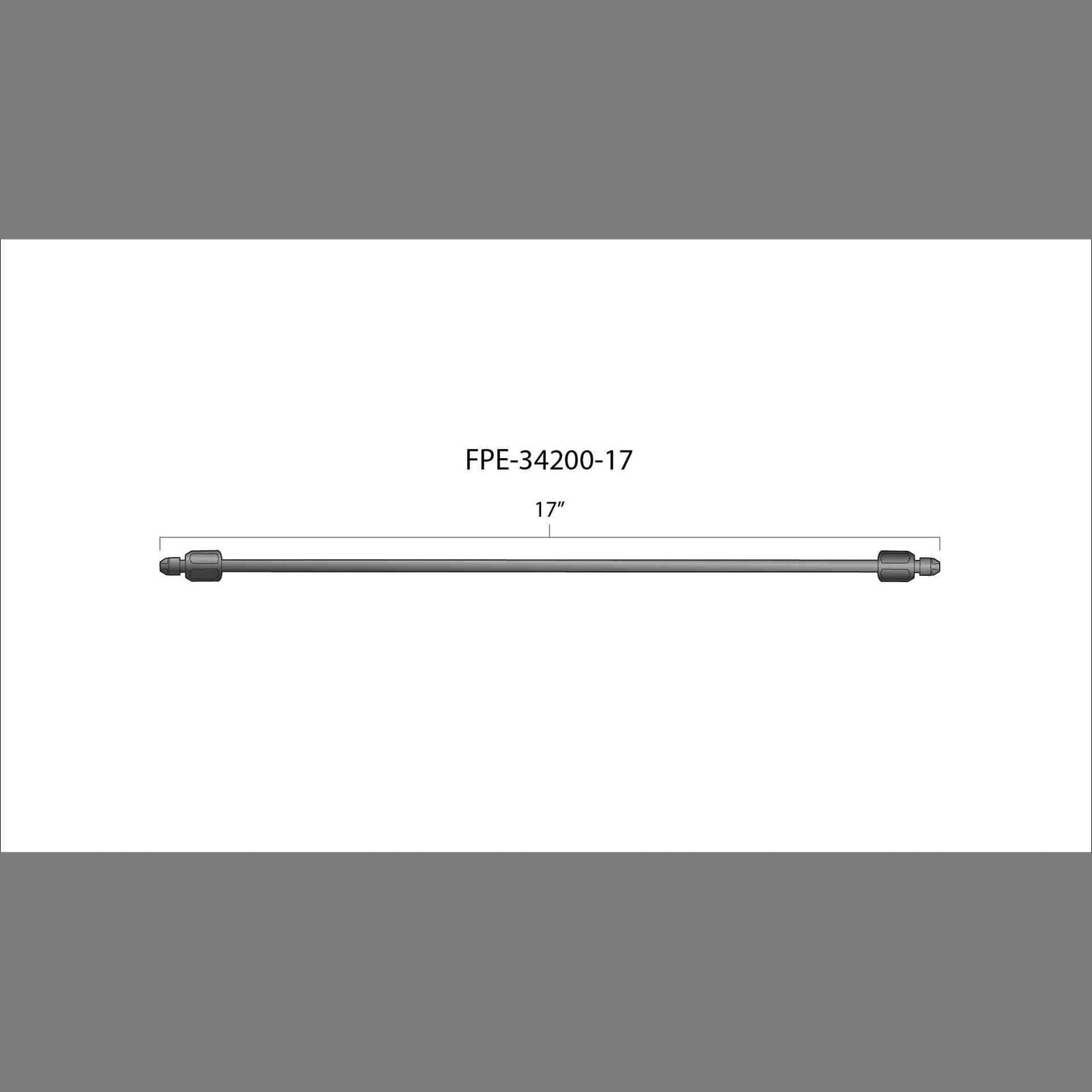 Fleece Performance FPE-34200-17 17 Inch High Pressure Fuel Line 8mm x 3.5mm Line M14 x 1.5 Nuts Fleece Performance