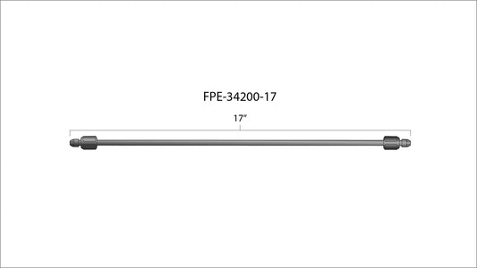 Fleece Performance FPE-34200-17 17 Inch High Pressure Fuel Line 8mm x 3.5mm Line M14 x 1.5 Nuts Fleece Performance