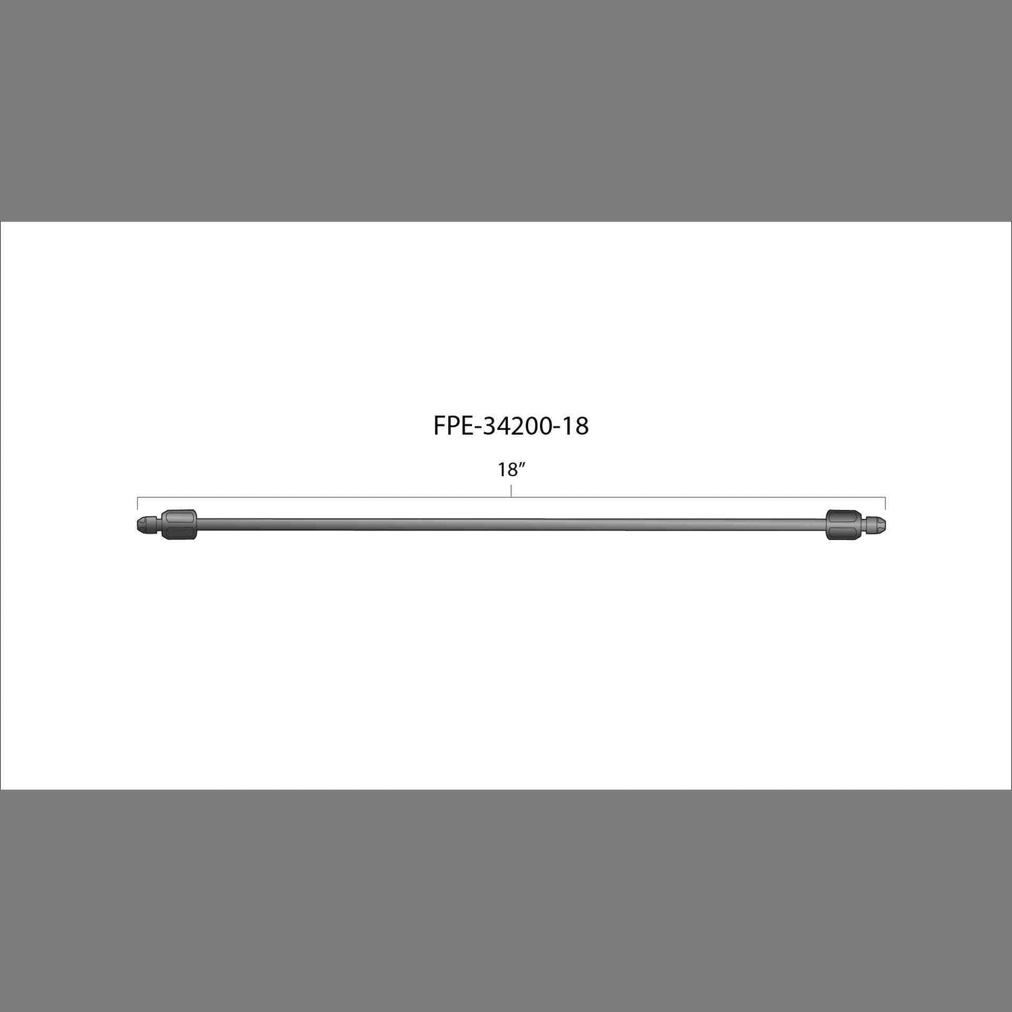 Fleece Performance FPE-34200-18 18 Inch High Pressure Fuel Line 8mm x 3.5mm Line M14 x 1.5 Nuts Fleece Performance