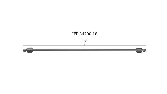 Fleece Performance FPE-34200-18 18 Inch High Pressure Fuel Line 8mm x 3.5mm Line M14 x 1.5 Nuts Fleece Performance