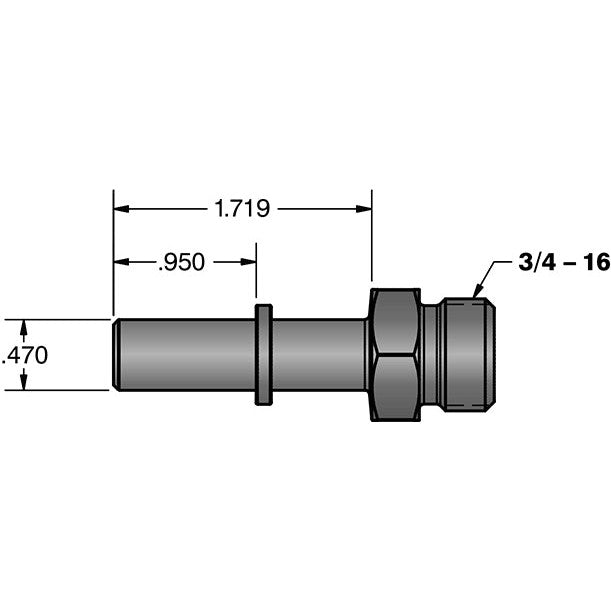 Fleece Performance FPE-34550-A 12mm Quick Connect to 3/4 Inch-16 O-ring (-8 AN) Fleece Performance