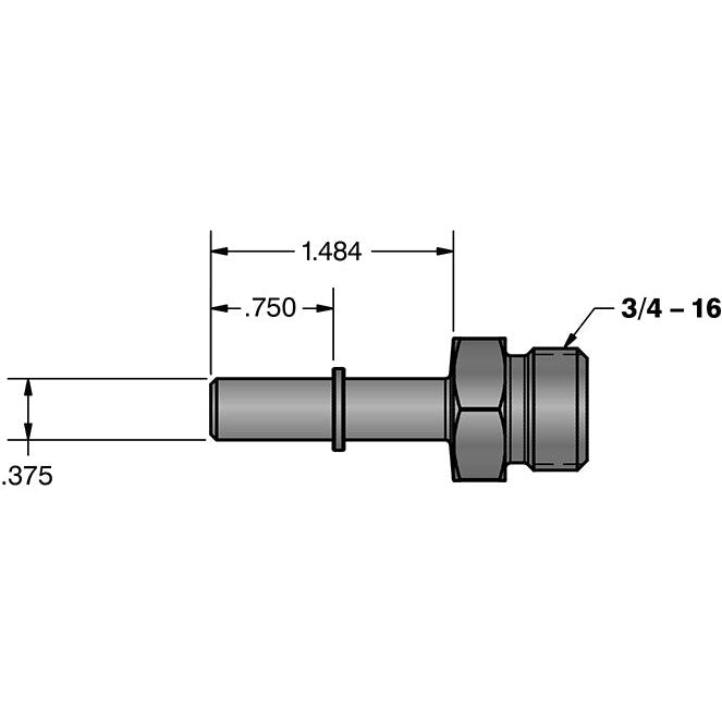 Fleece Performance FPE-34551-A   3/8 Inch Quick Connect to 3/4 Inch-16 O-ring (-8 AN) Fleece Performance
