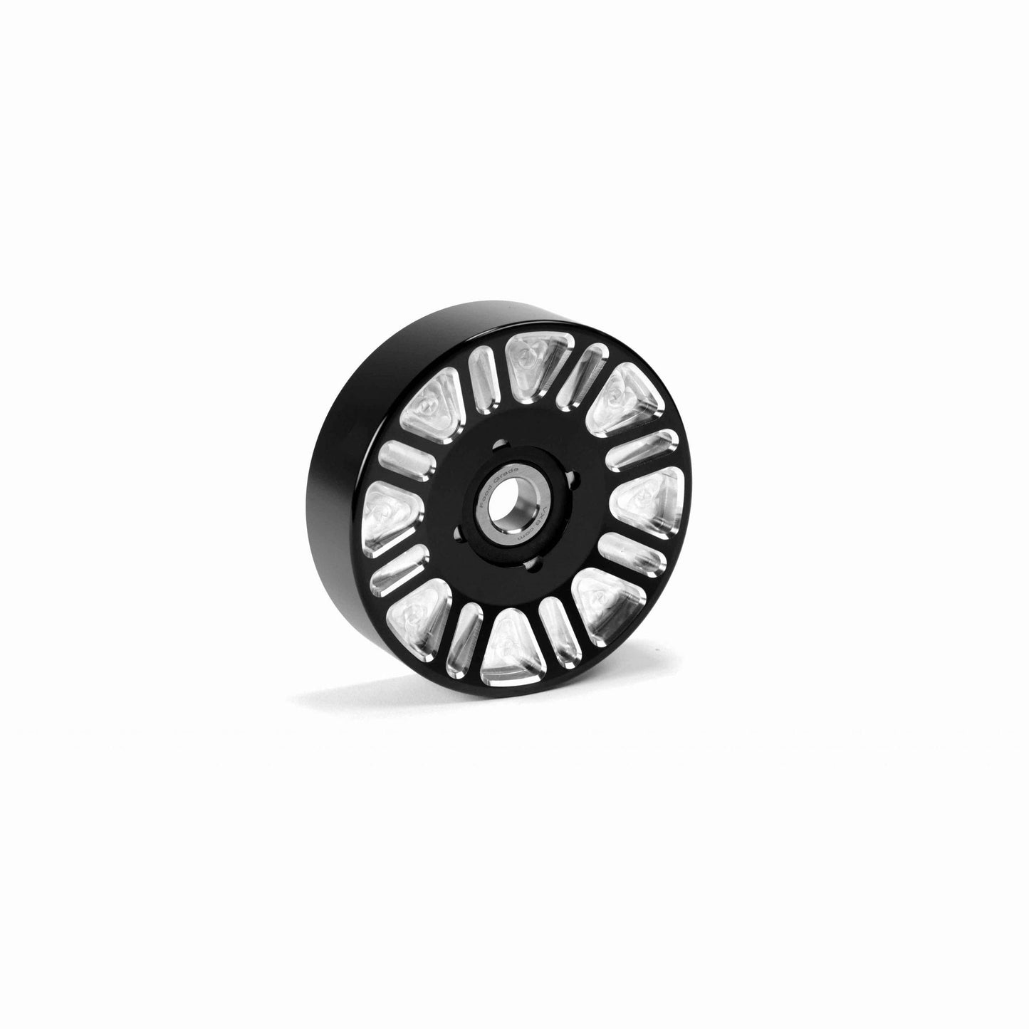 Fleece Performance FPE-34658-BLK-SPK 2003-2018 Upper Fan Idler for use with Electric Water Pumps Black Finish Contract Cut Fleece Performance