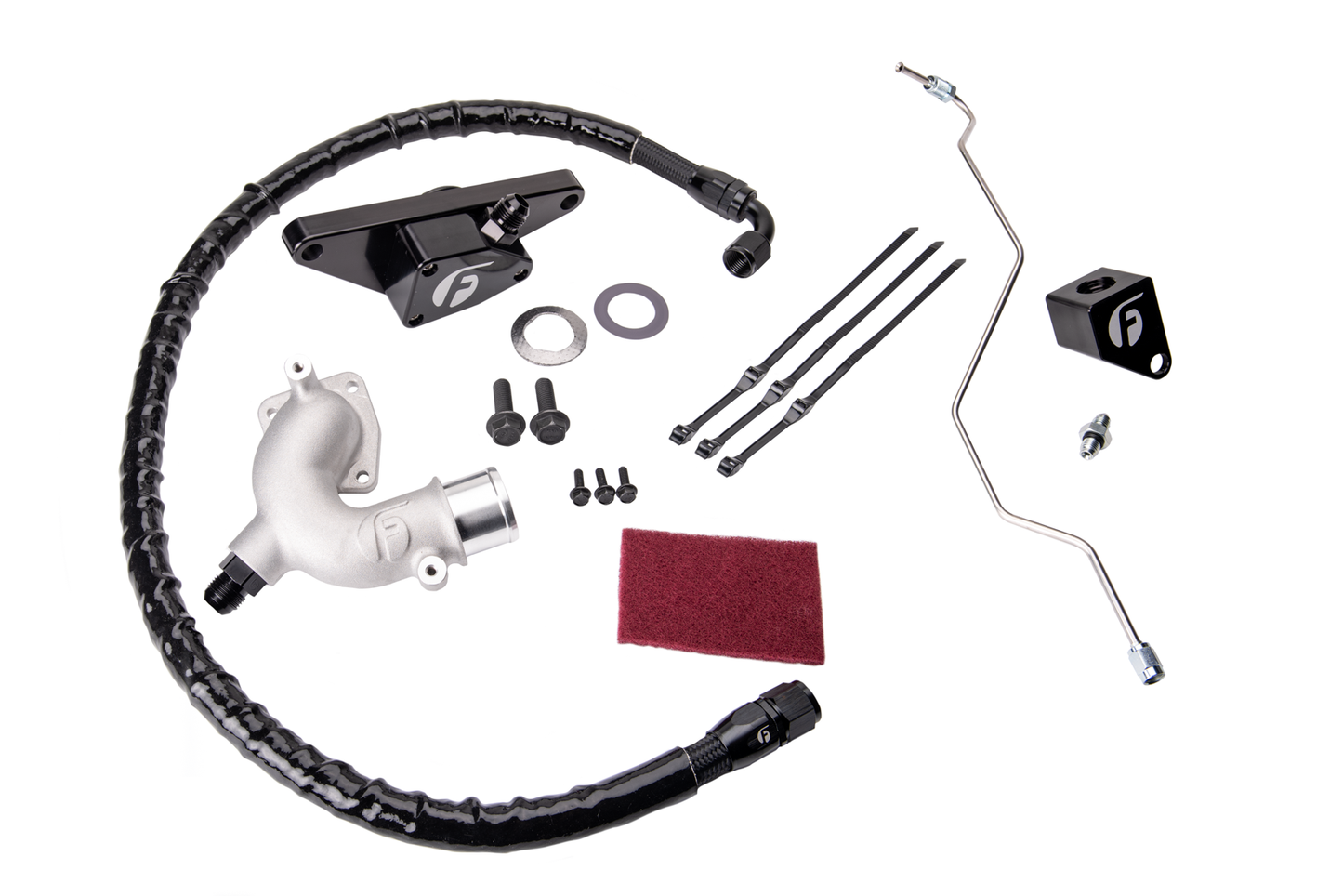 Fleece Performance FPE-CLNTBYPS-CUMMINS-0712 Coolant Bypass Kit for 2007.5-2012 RAM with 6.7L Cummins Fleece Performance