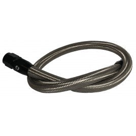 Fleece Performance FPE-CLNTBYPS-HS-CRVP-SS 34.5 Inch Common Rail/VP44 Cummins Coolant Bypass Hose Stainless Steel Braided Fleece Performance