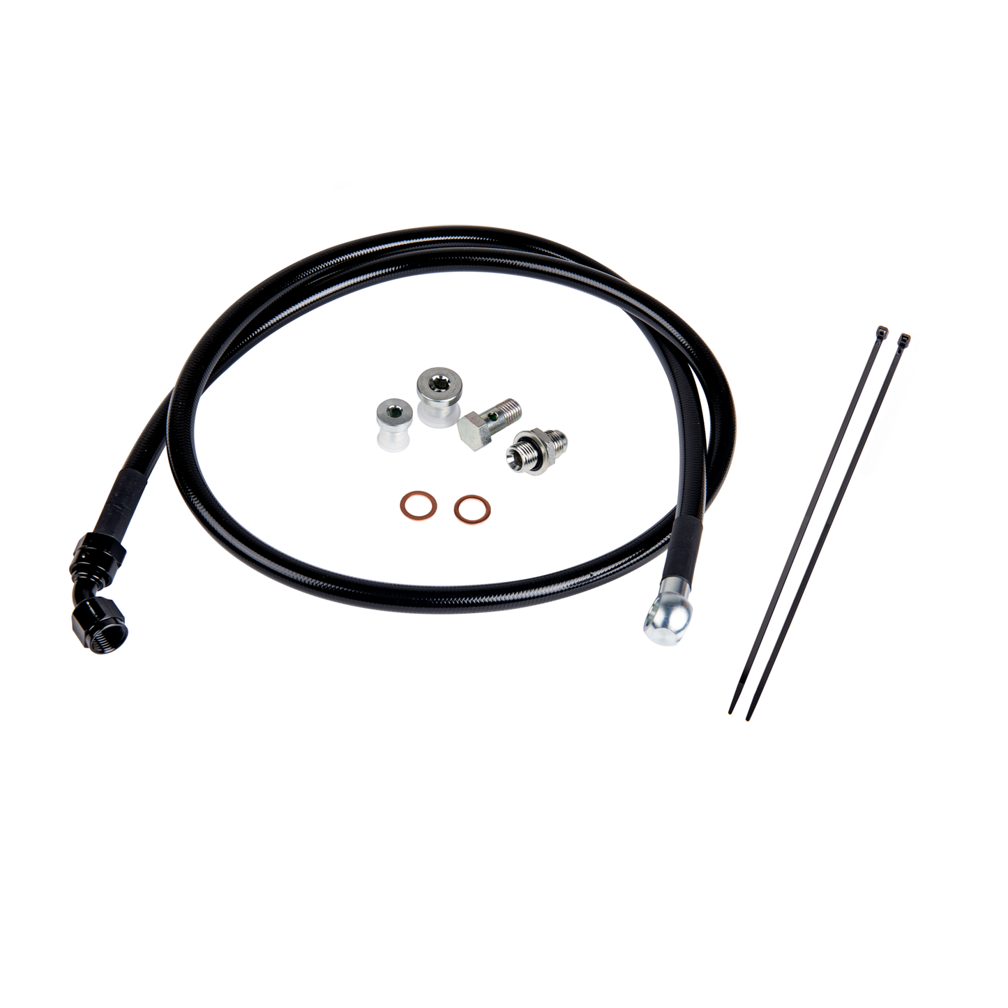 Fleece Performance FPE-DTFL-0116 Remote Turbo Oil Feed Line Kit for 6.6L Duramax Turbochargers 2001-2016 GM 2500/3500 Fleece Performance