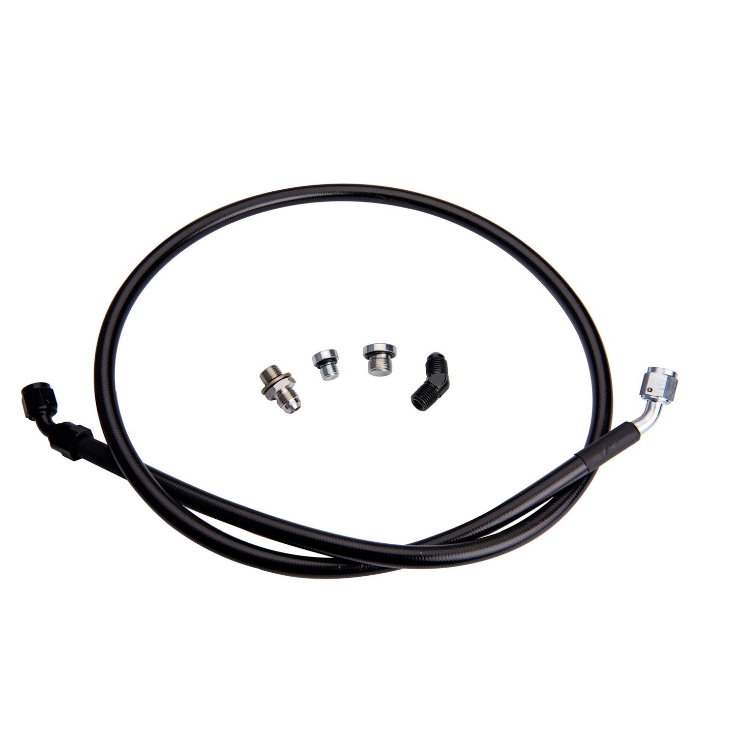 Fleece Performance FPE-DTFL-S3S4-0116 Remote Turbo Oil Feed Line Kit for 2001-2016 Duramax with 1/4 NPT Turbo Oil Inlet (s300/s400) 2001-2016 GM 2500/3500 Fleece Performance