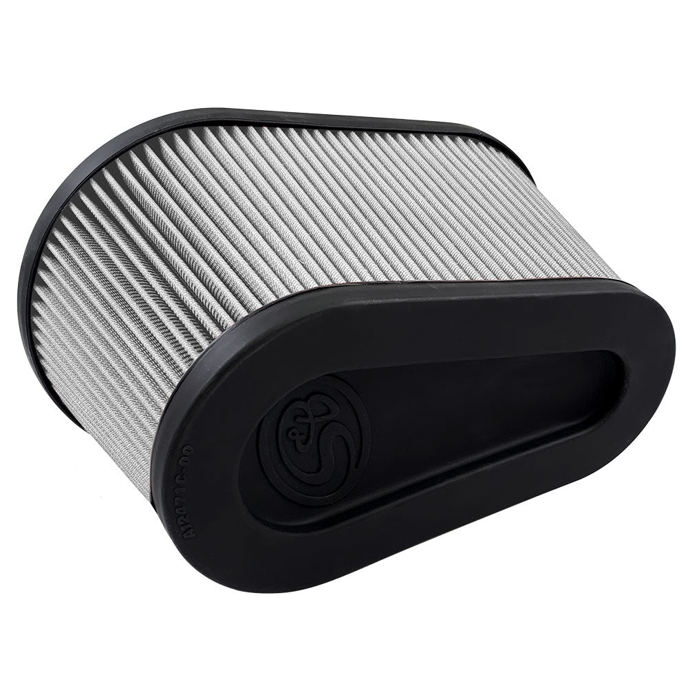 S&B Filters KF-1076D Air Filter For Intake Kits 75-5136 / 75-5136D Dry Extendable White