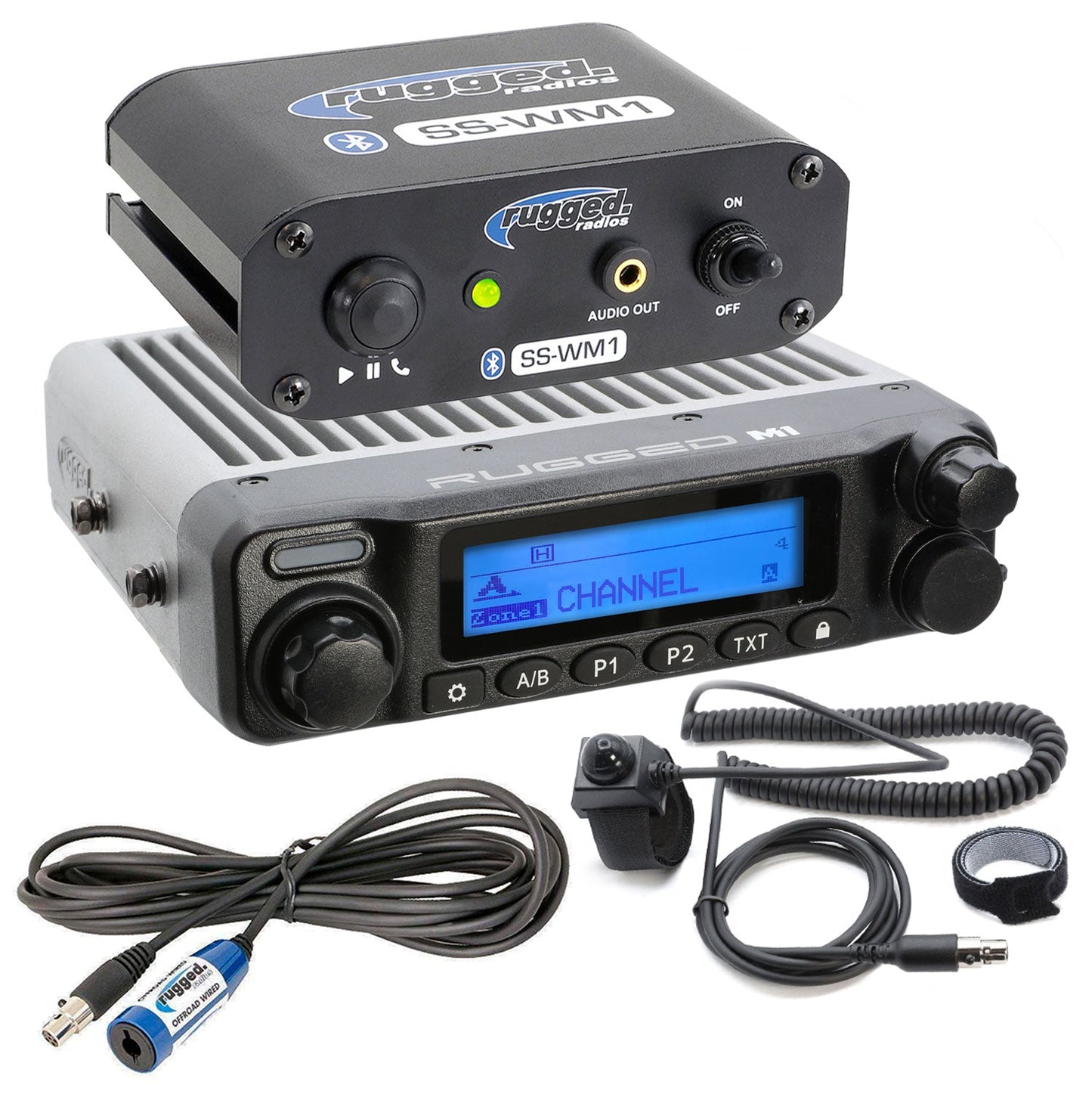 Rugged Radios SS-WM1-M1-H28 SS-WM1 Single Seat Kit with Digital Radio - AlphaBass Headset
