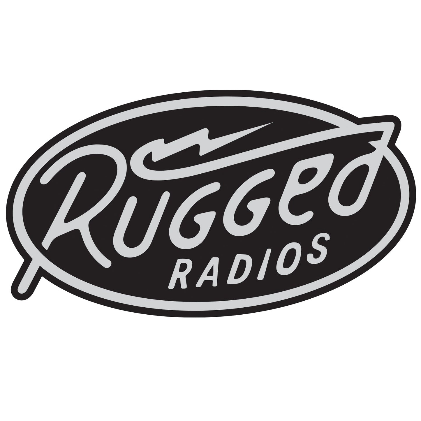 Rugged Radios STICKER-5BOLT-NI Rugged Radios Bolt Logo Sticker