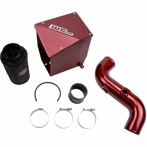 Wehrli Custom Fab WCF100194-RED 4" Intake Kit W/Air Box - WCFab Red