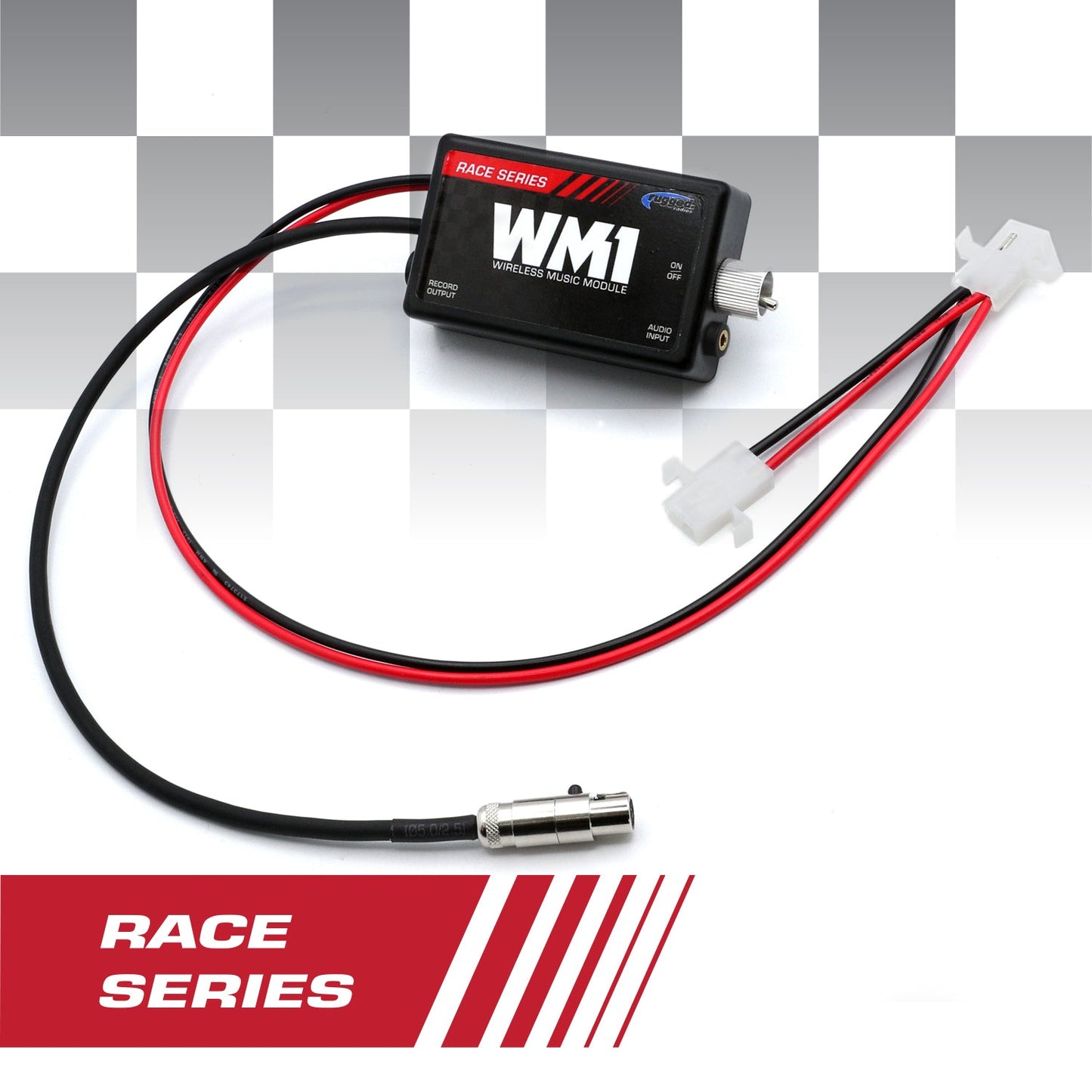 Rugged Radios WM1-RACE Bluetooth WM1 Wireless Music Interface for Intercoms With 6-Pin AUX Ports