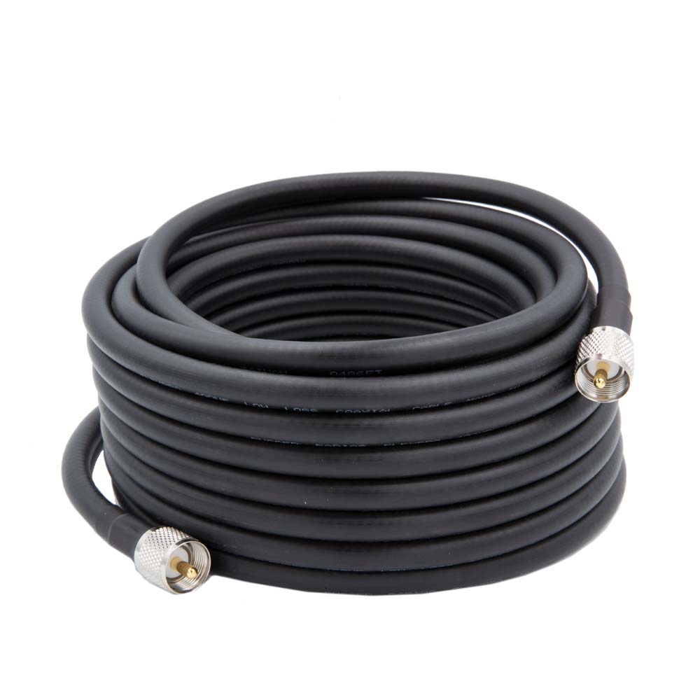 Rugged Radios COAXHD-M2M-25 HD Flag Pole Antenna Coax Cable for Base Camp and Base Stations - 25 Foot