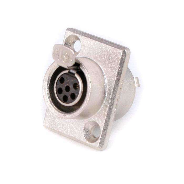 Rugged Radios C6P-YF 6-Pin Panel Mount Mini XLR Connector TY6F