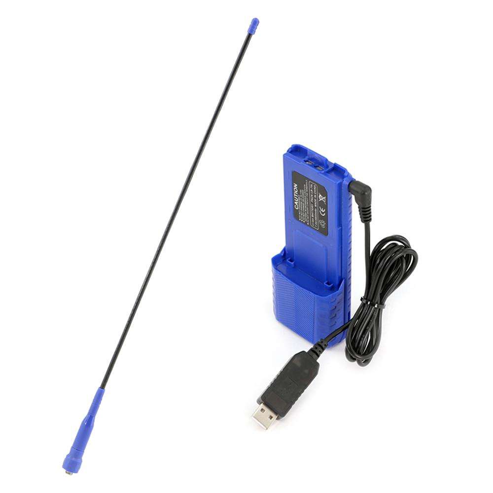 Rugged Radios GOFURTHER-BUNDLE GO FURTHER BUNDLE - for V3 and RH5R Handheld Radios - Long Range Antenna XL Battery and USB Charging Cable