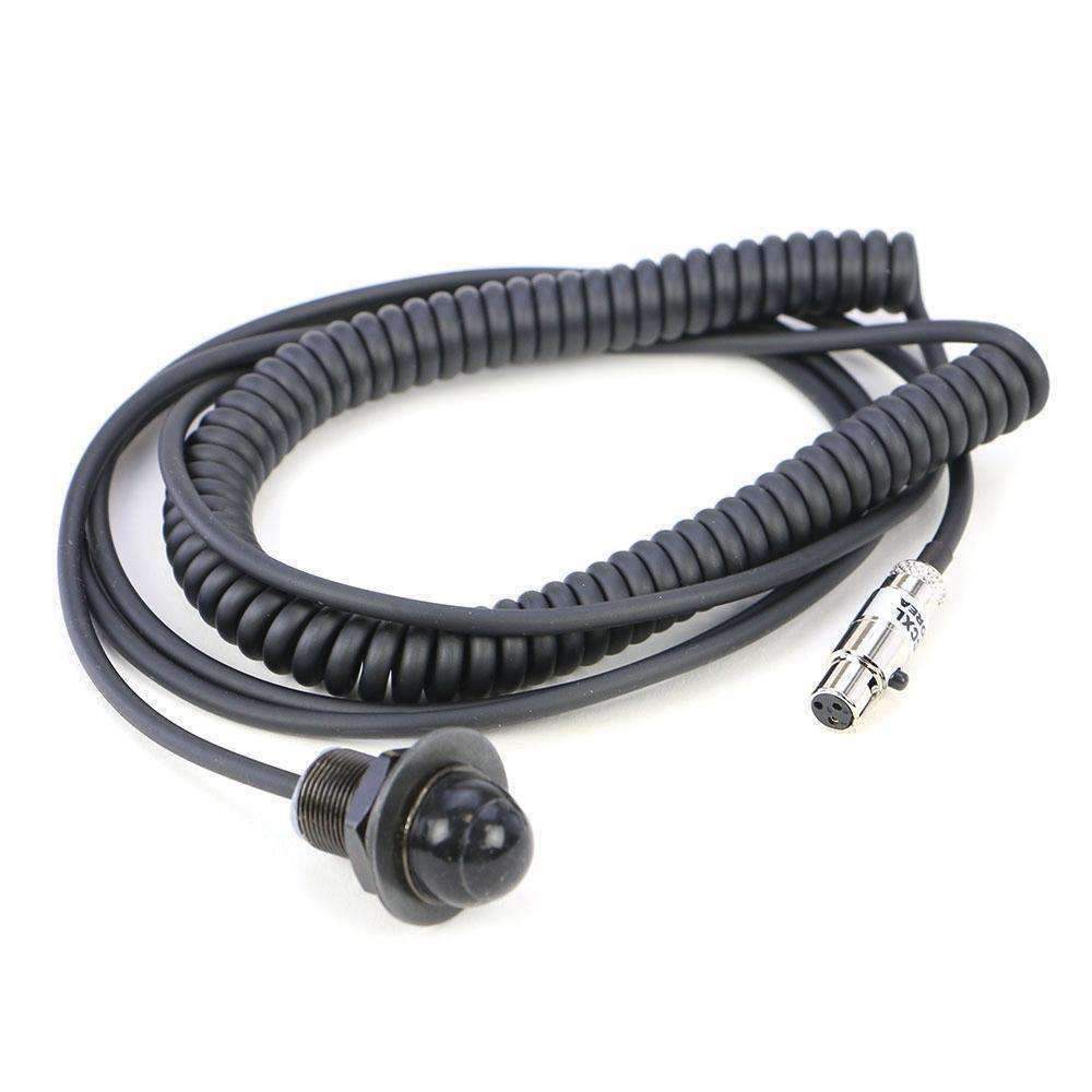 Rugged Radios PTT-HM-CCXL Hole Mount Steering Wheel Push to Talk Cable (PTT) with Coil Cord for Intercoms
