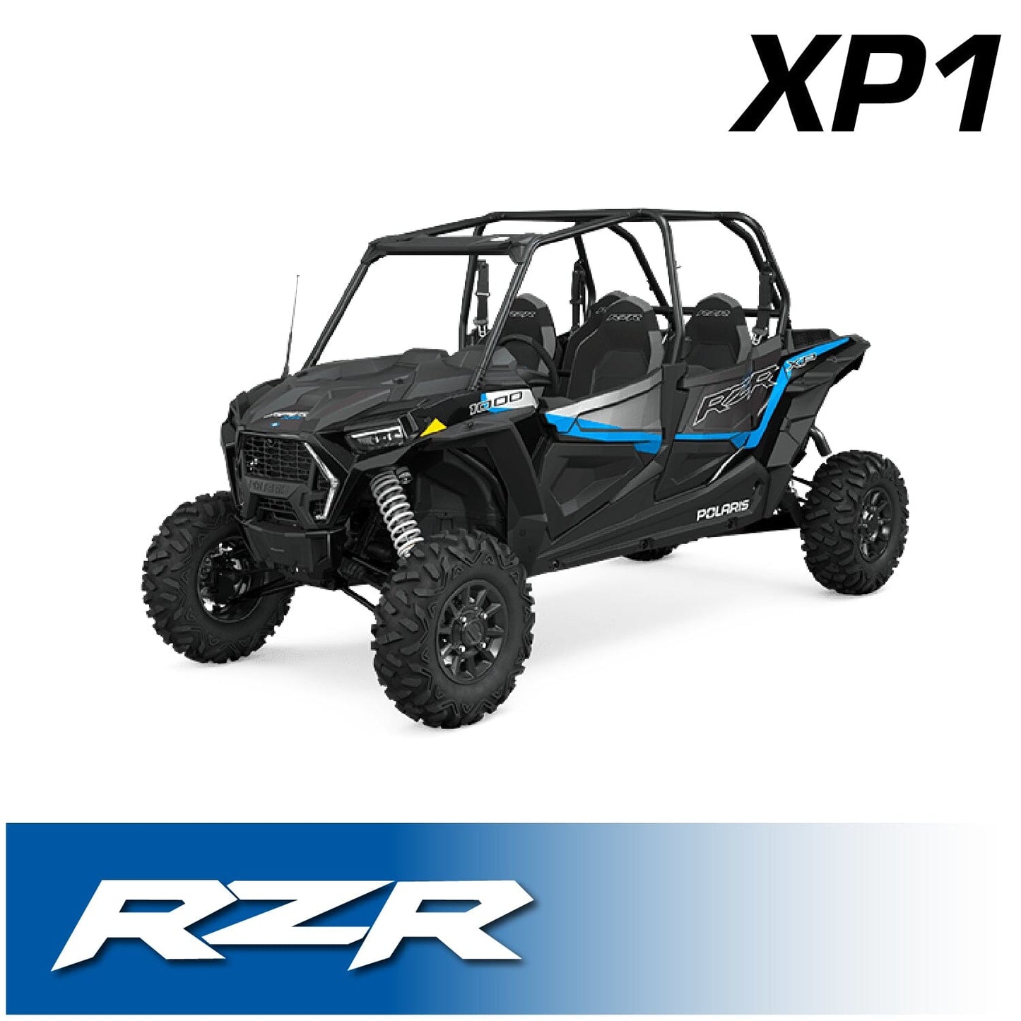 Rugged Radios XP1-696-G1-HK Polaris RZR XP 1000 Complete Communication Kit with Bluetooth Intercom and 2-Way Radio - 696 PLUS / G1 GMRS