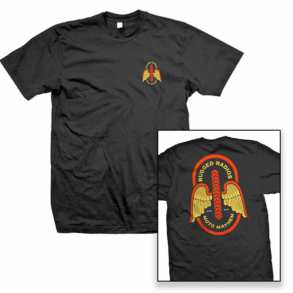 Rugged Radios MS-MOTO-BLK-SM Rugged Radios MOTO MAYHEM T-Shirt - Black - SM