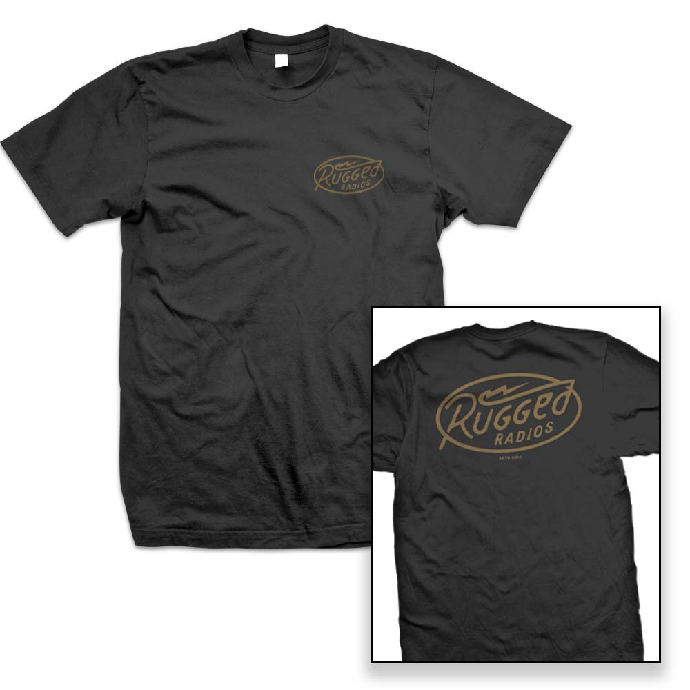 Rugged Radios MS-BOLT-BLK-XL Rugged Radios BOLT T-Shirt - Black - Extra Large