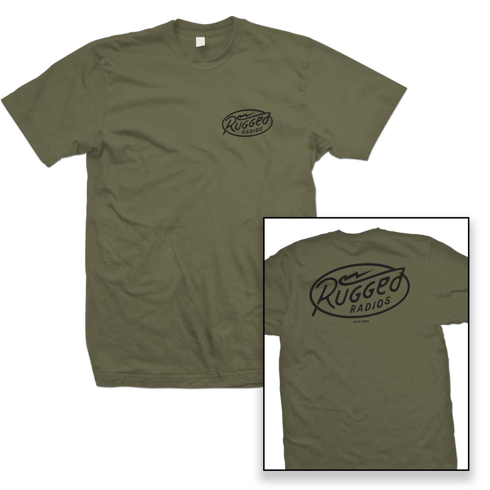 Rugged Radios MS-BOLT-GRN-MD Rugged Radios BOLT T-Shirt - Green - Medium