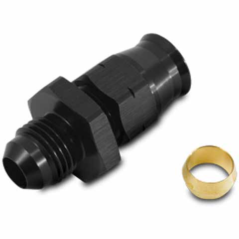 Vibrant 16458 -8AN Male to 1/2" Tube Adapter Fitting With Brass Olive Insert