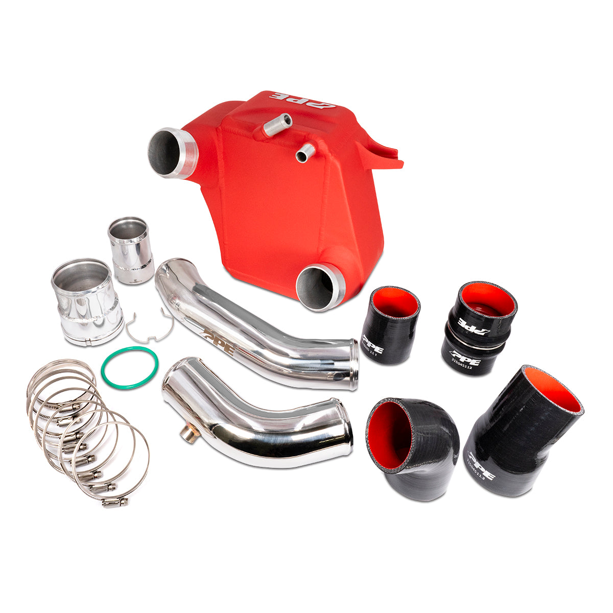 PPE Diesel 315045112 2011-2023 Ford 6.7L Air To Water Intercooler Kit Red PPE Performance