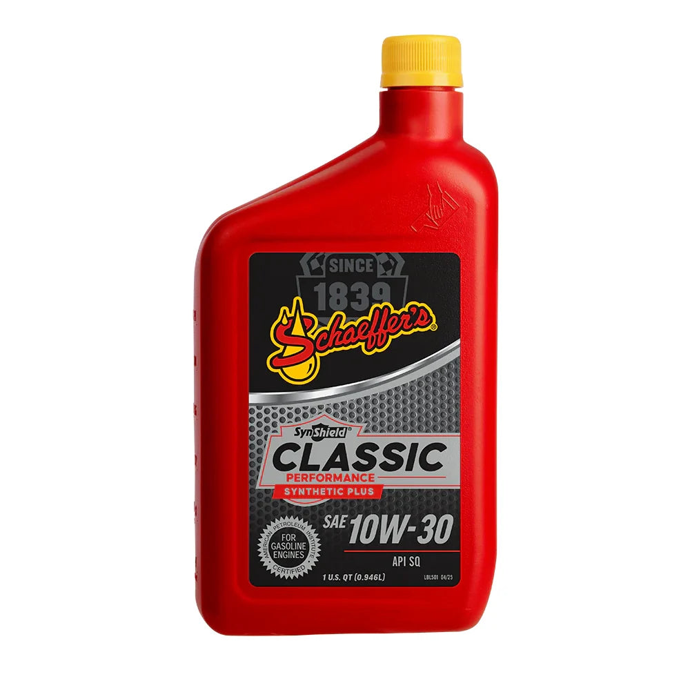 Schaeffer's 4030-012-1 SynShield® Classic Performance Synthetic Plus 10W-30 Oil (Quart)