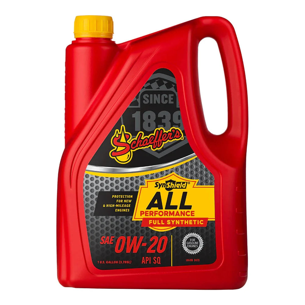 Schaeffer's 6020-006-1 SynShield® All Performance Full Synthetic 0W-20 Oil (Gallon)