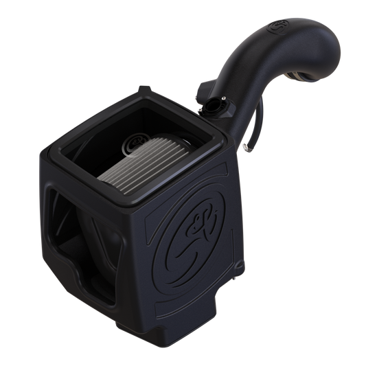 S&B Filters 75-5061-1D Cold Air Intake For 09-13 Chevrolet Silverado/ Sierra 2500 3500 6.0L Dry Extendable White