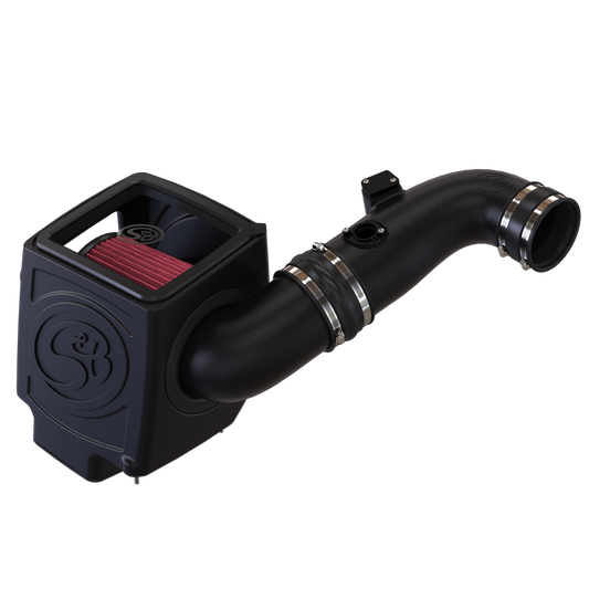 S&B Filters 75-5075-1 Cold Air Intake For 11-16 Chevrolet Silverado GMC Sierra V8-6.6L LML Duramax Cotton Cleanable Red