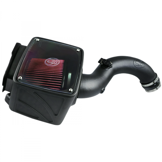S&B Filters 75-5101 Cold Air Intake For 01-04 Chevrolet Silverado GMC Sierra V8-6.6L LB7 Duramax Cotton Cleanable Red