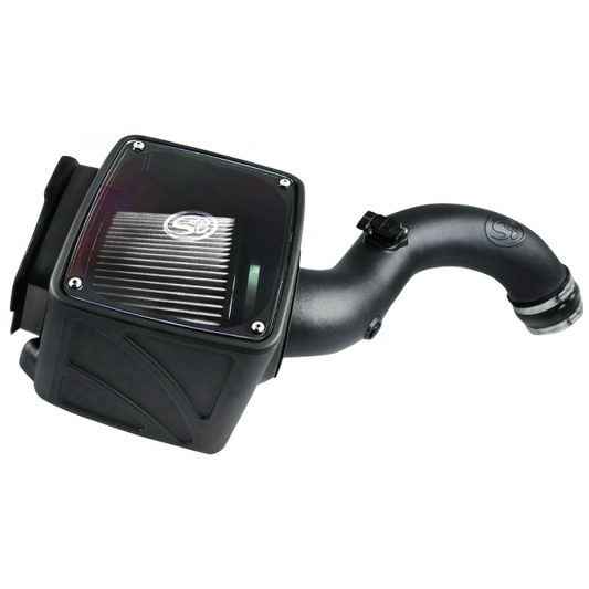 S&B Filters 75-5101D Cold Air Intake For 01-04 Chevrolet Silverado GMC Sierra V8-6.6L LB7 Duramax Dry Extendable White