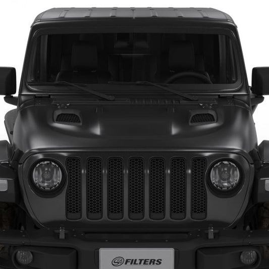 S&B Filters AS-1015 Jeep Air Hood Scoops for 18-22 Wrangler JL Rubicon 2.0L, 3.6L, 20-22 Jeep Gladiator 3.6L Scoops Only Kit