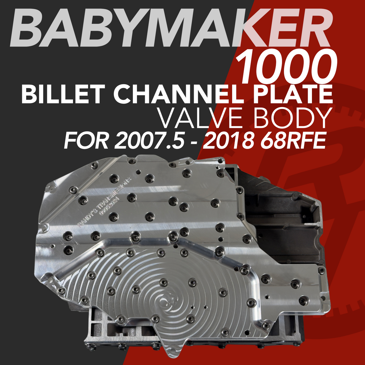 Randy's Transmissions 68RFE High Performance Valve Body 2007.5-2018, aka “BabyMaker 1000”
