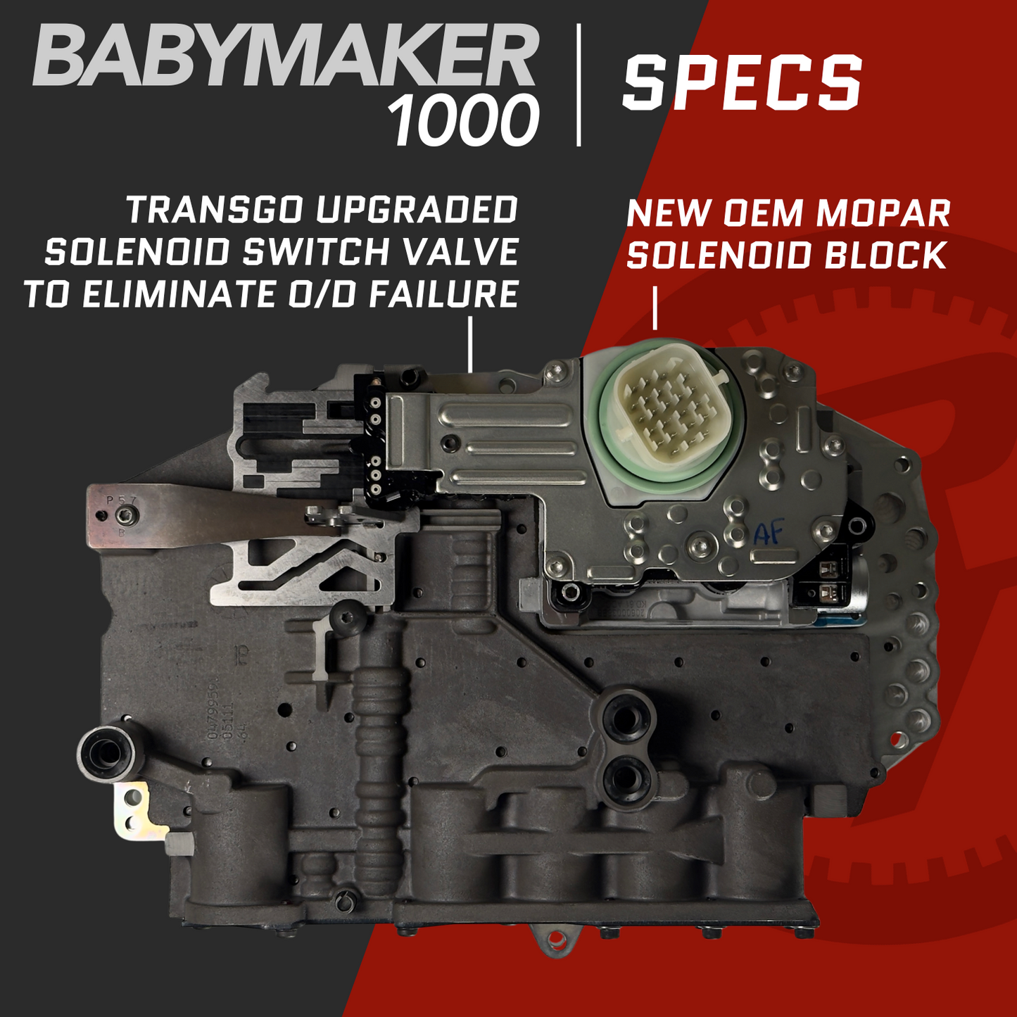 Randy's Transmissions 68RFE High Performance Valve Body 2007.5-2018, aka “BabyMaker 1000”