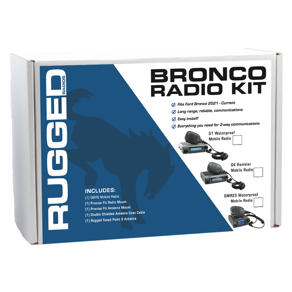 Rugged Radios BRONCO-G1 Ford Bronco Two-Way GMRS Mobile Radio Kit - G1 Waterproof