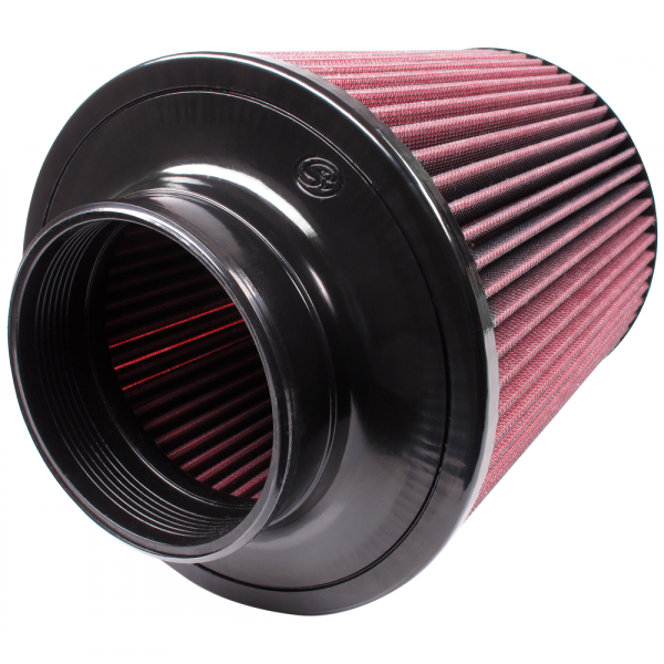 S&B Filters CR-91002 Air Filter for Competitor Intakes AFE XX-91002 Oiled Cotton Cleanable Red